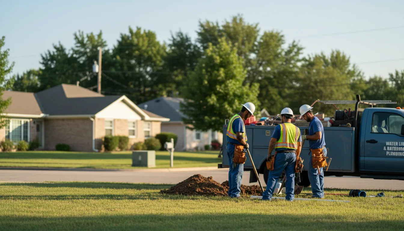 Residential water line and bathroom plumbing service in Kokomo, IN
